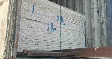 清远 芝麻白花岗岩石材3.0公分光面毛板装柜出货