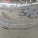 清远 芝麻白异形坐凳，自然面光面弧形加工