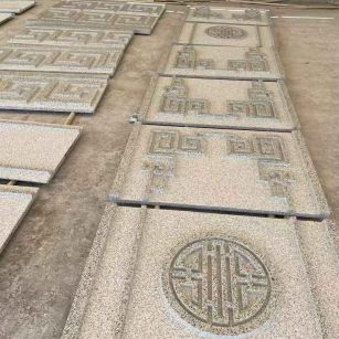 清远 白麻花岗岩外墙立面雕刻板