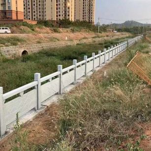清远 白麻河道栏杆效果展示图