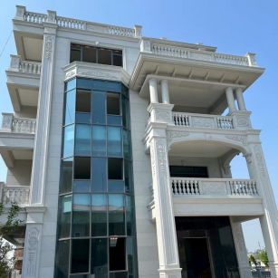 清远 白麻花岗岩别墅外墙干挂效果展示