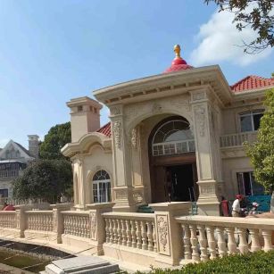 清远 黄金麻花岗岩欧式别墅