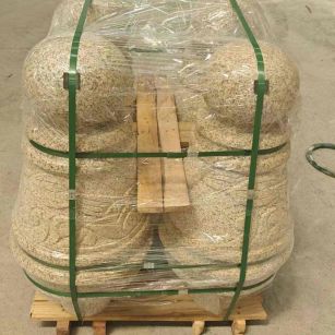 清远 黄金麻异形定制雕花——棒棒糖挡车柱