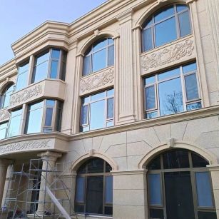 清远 黄金麻花岗岩别墅外墙干挂