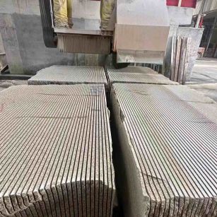 清远 车间生产日常，黄金麻白麻花岗岩