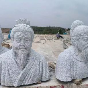 清远 白麻花岗岩石材人物立体雕刻