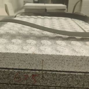 清远 芝麻白花岗岩6.0公分荔枝面五轴加工雕刻盲点