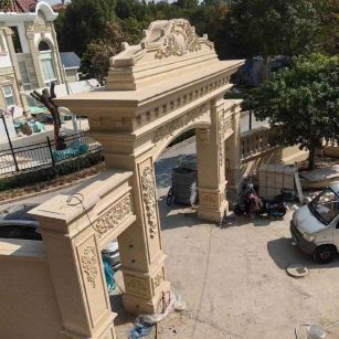 清远 黄金麻荔枝面花岗岩别墅门楼