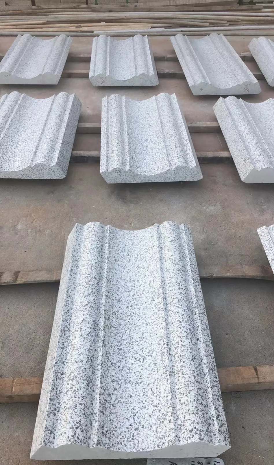 清远 白麻花岗岩光面别墅线条