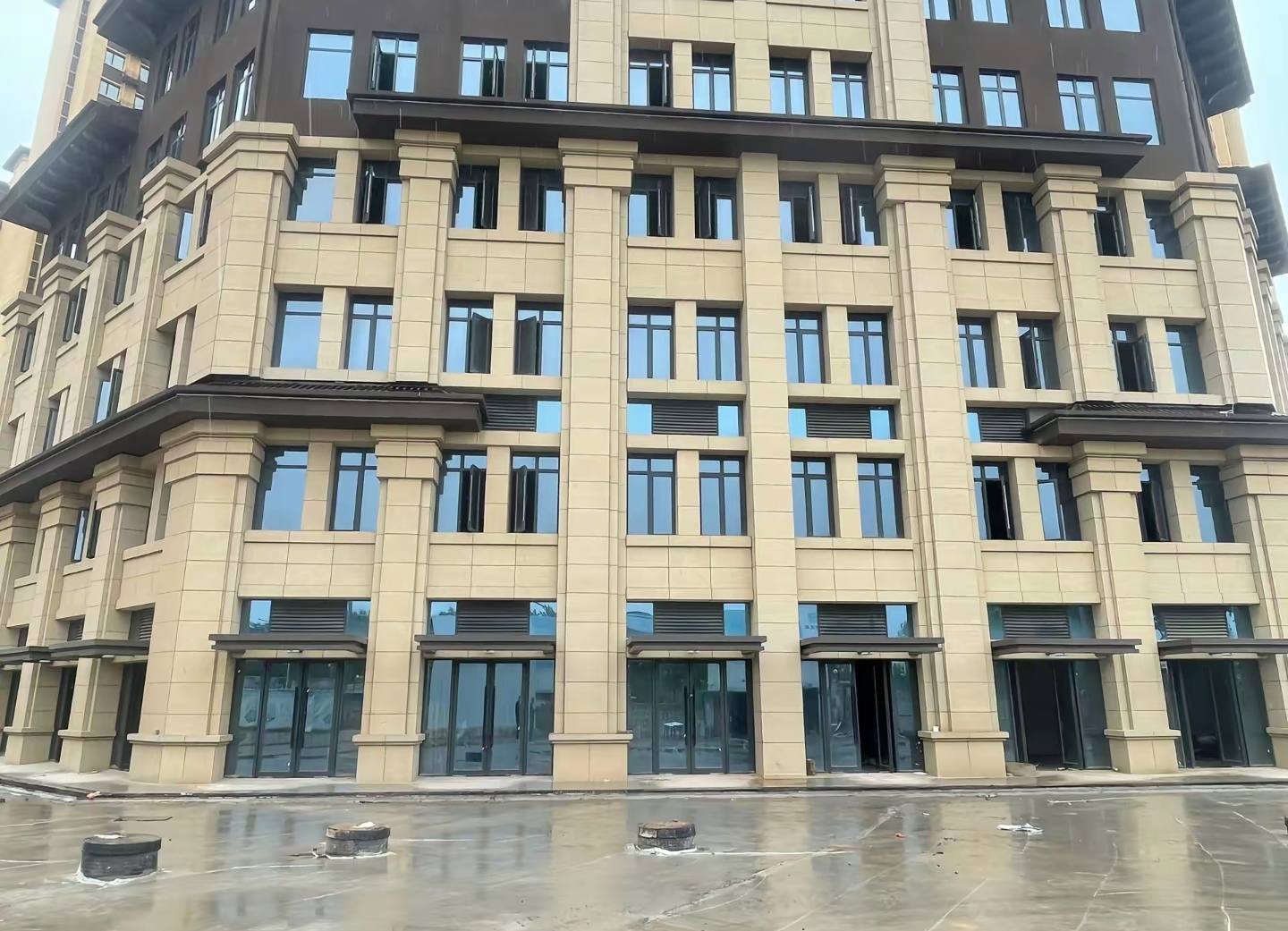 清远 黄金麻花岗岩荔枝面小区外墙干挂