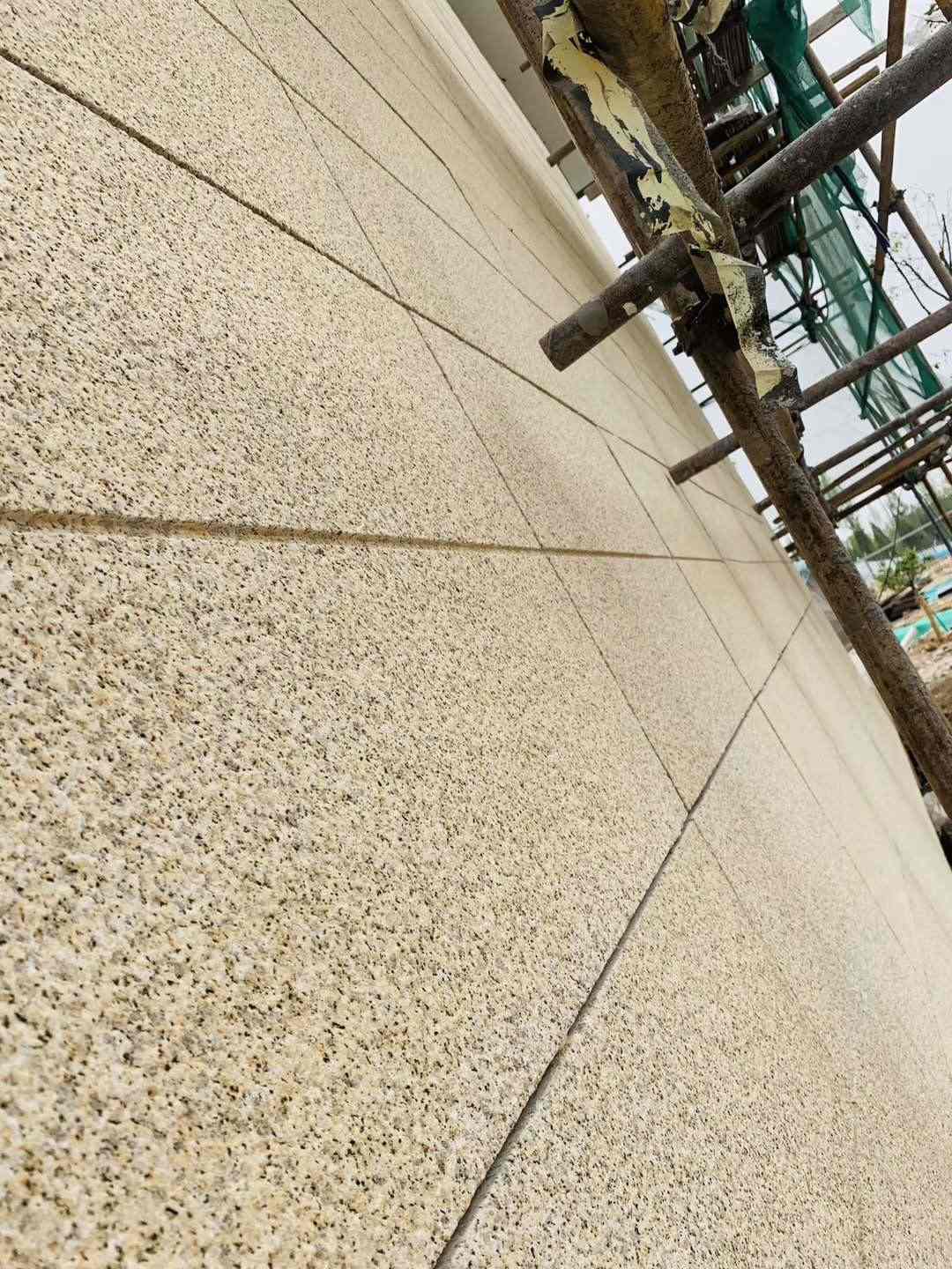 清远 黄金麻花岗岩荔枝面外墙干挂石材效果示例