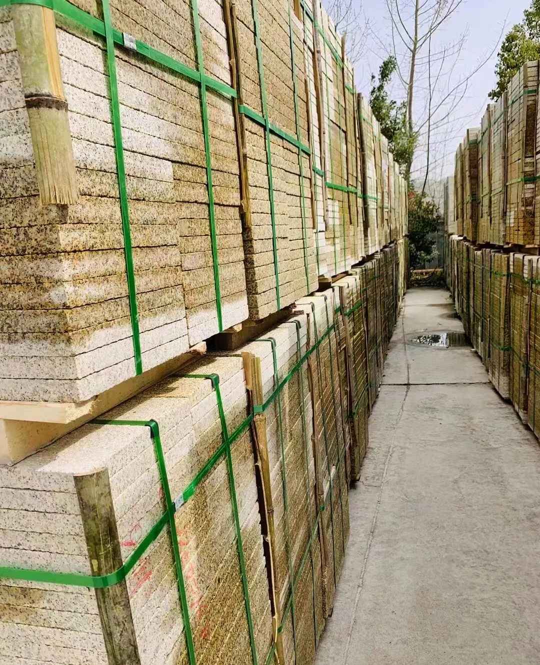 清远 黄金麻花岗岩荔枝面地铺石