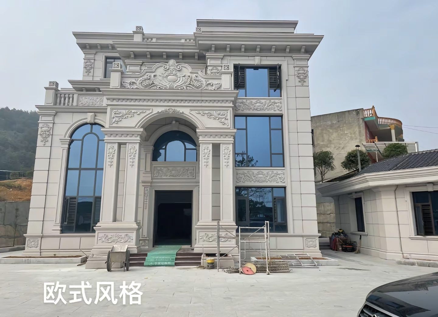 清远 白麻花岗岩别墅外墙干挂