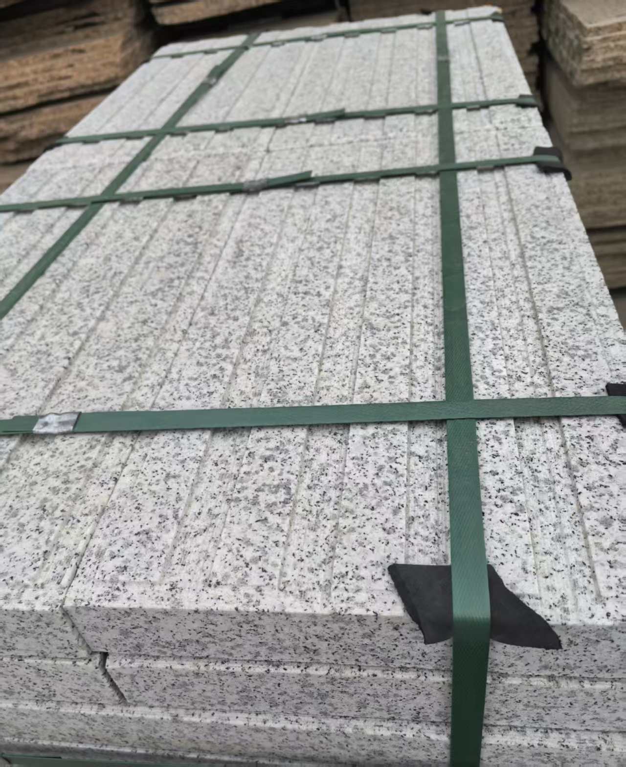 清远 白麻花岗岩直行盲道石，盲条，地铺石