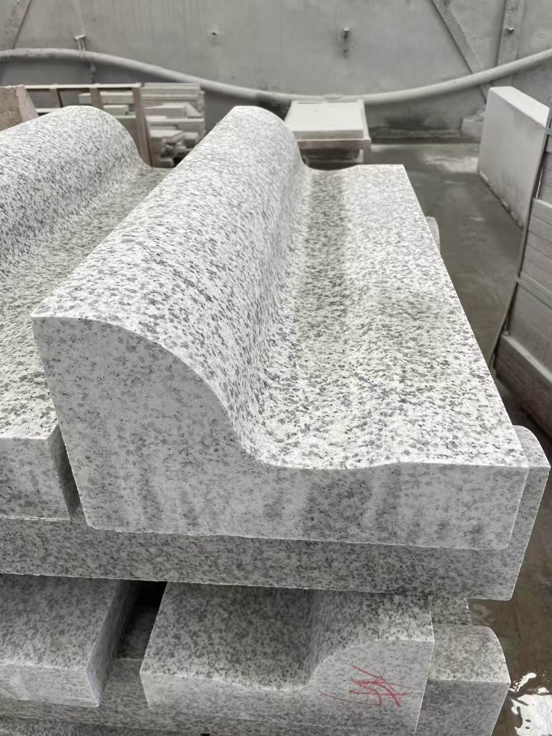 清远 白麻花岗岩S型路沿石，路侧石，马路牙子等